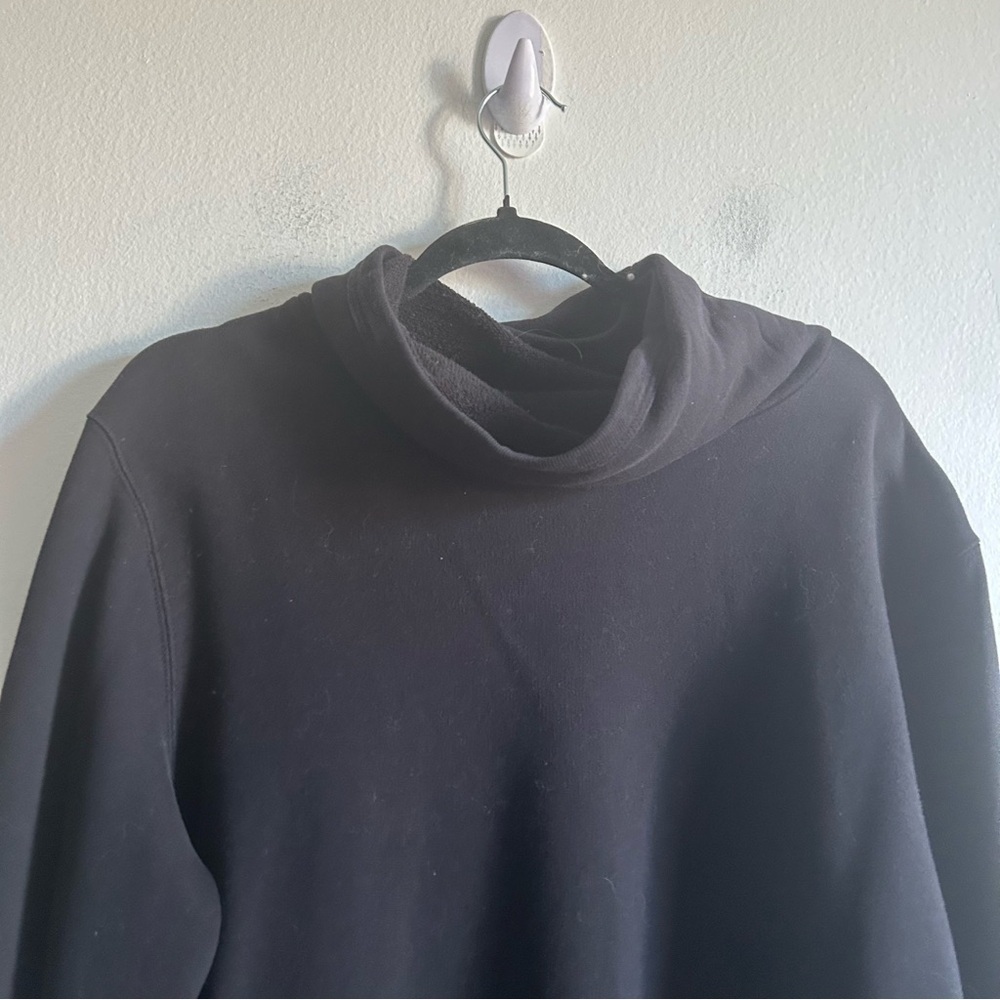 Aritzia Wilfred Free Sz L Black Relaxed High Collar Sweatshirt Sweater - Picture 7 of 9